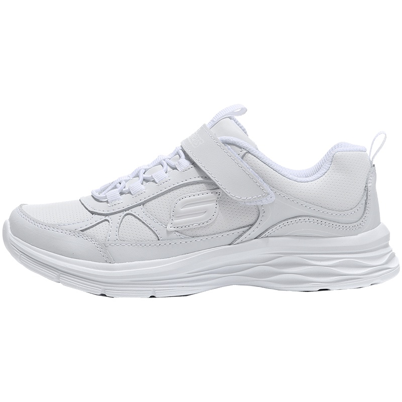 【自营】Skechers斯凯奇童鞋休闲鞋轻便魔术贴女小童运动鞋82274L 82274L/WHT白色