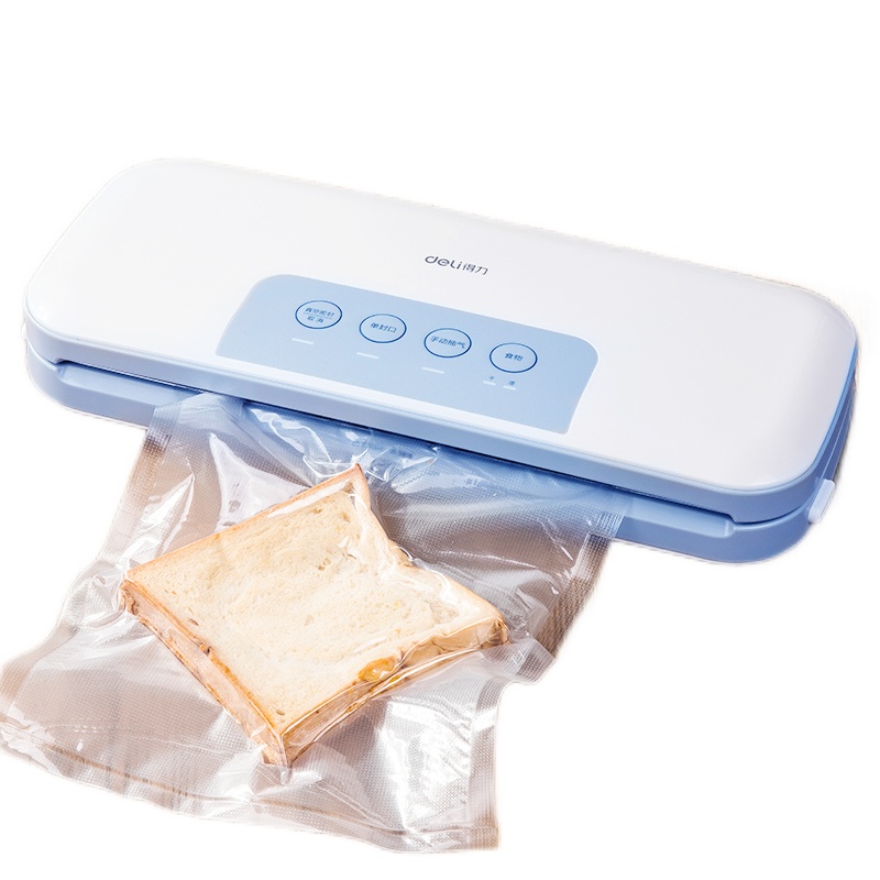 得力(deli) 真空机包装机 小型商用全自动抽真空封口机 家用覆膜机/塑封机 14887蓝色