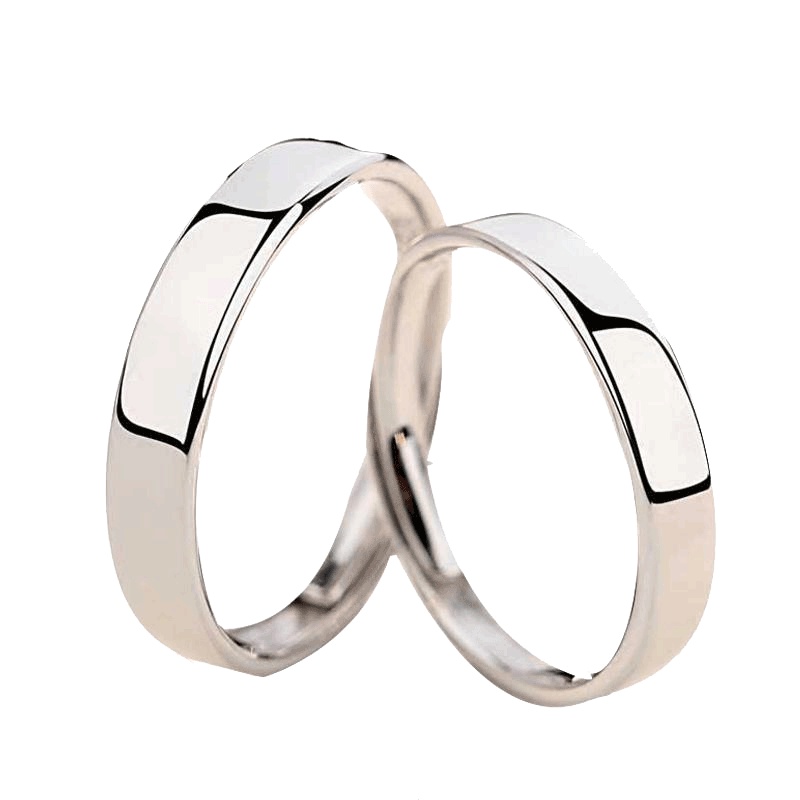 依帝魅戒指s925纯银光面情侣戒指一对创意对戒男女七夕情人节送恋人表白利器送女友送爱人 异地恋生日其他情人节礼物