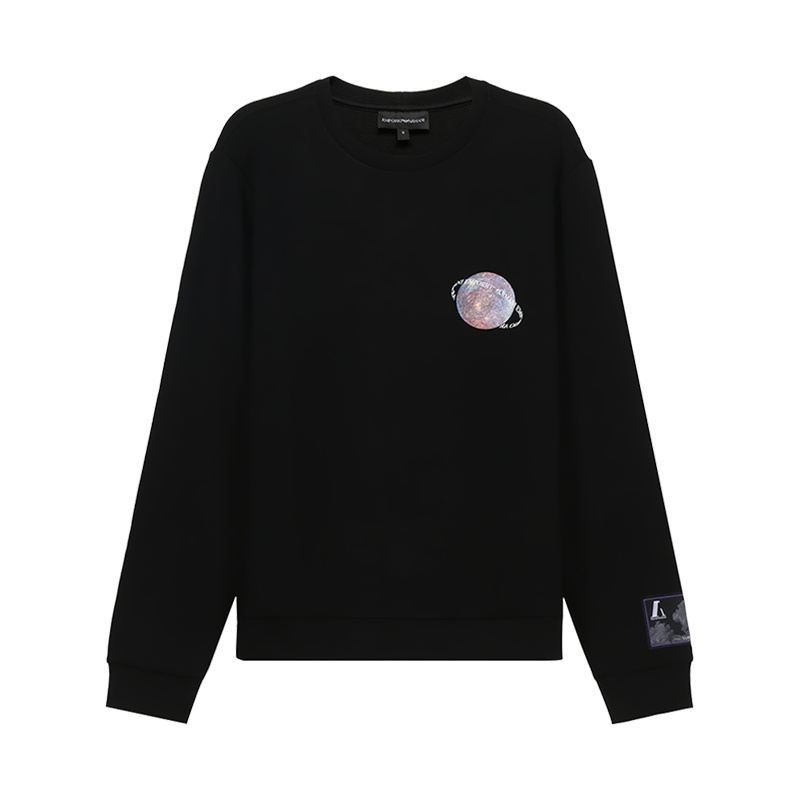 EMPORIO ARMANI 阿玛尼 男士 粘胶纤维 圆领长袖卫衣运动衫6K1M8R 1JK9Z