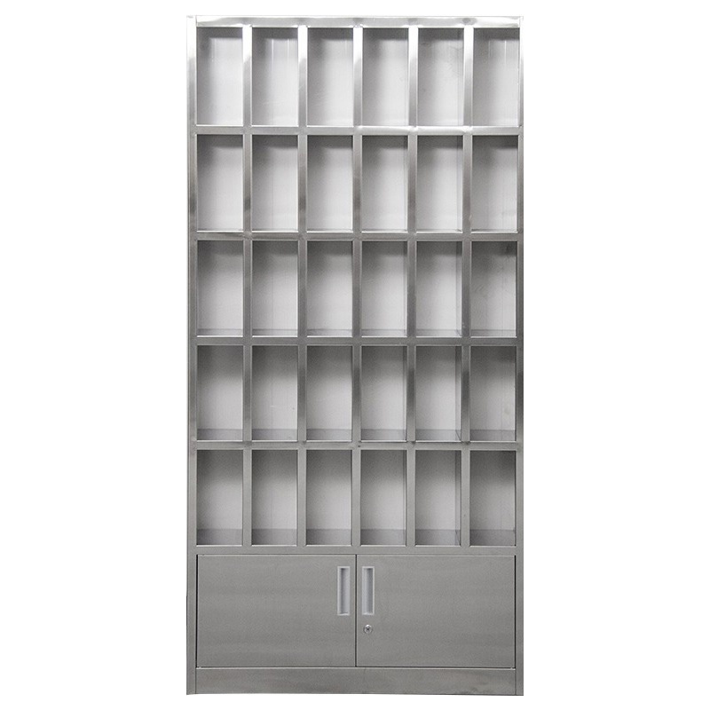 中研水杯柜员工钢制水杯架车间工厂水杯放置柜收纳柜茶水柜口杯柜子30位