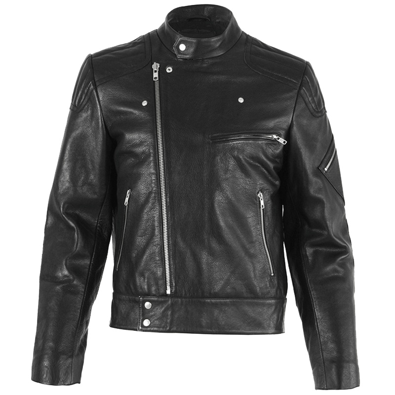 MCQ麦寇/亚历山大麦昆副线/欧美潮牌 男士纯牛皮皮衣黑色外套