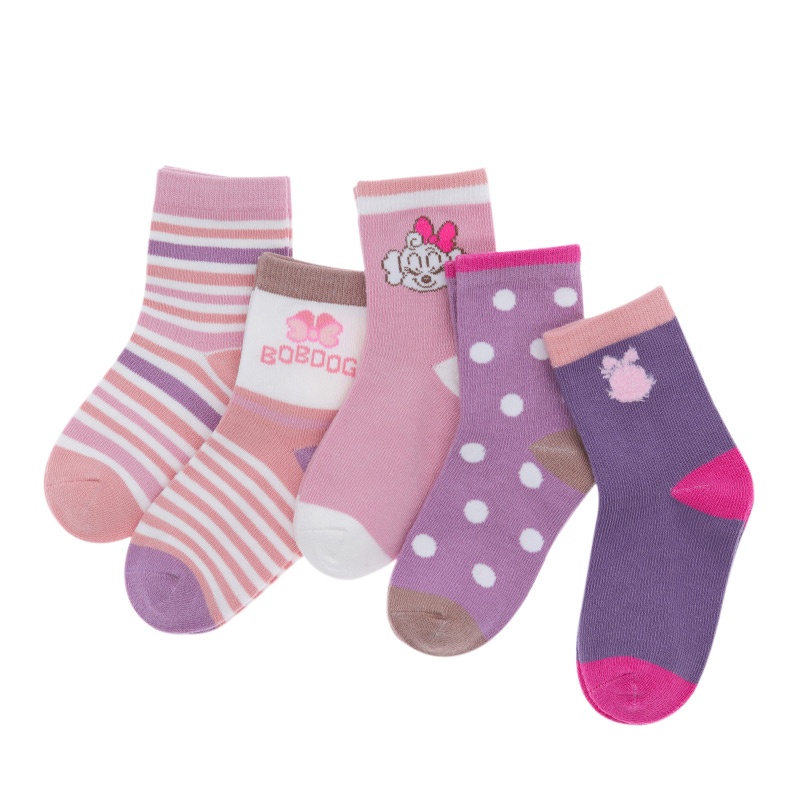 巴布豆配饰儿童袜子春秋薄款清纯 棉袜婴儿宝宝小童秋冬季中筒袜男童女童袜0-10岁