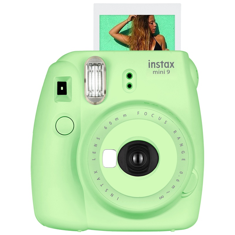 富士（FUJIFILM）INSTAX 拍立得 相机 一次成像相机 mini9 草木绿色套装 胶片相机 含20张胶片