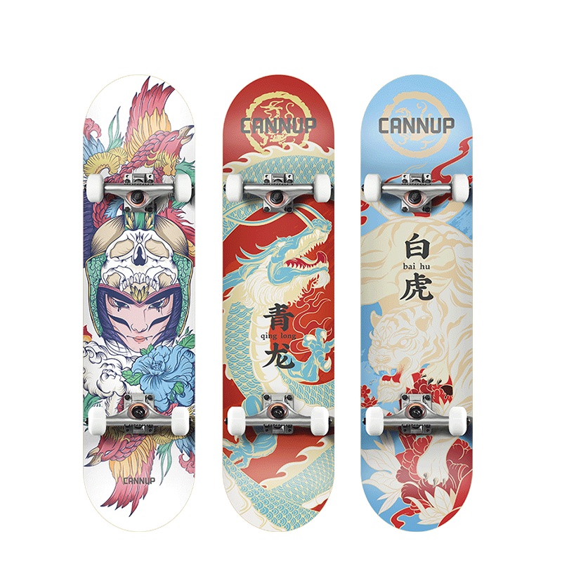 [花木兰IP联名款]四轮滑板初学者专业成年男女生青少年夜光双翘