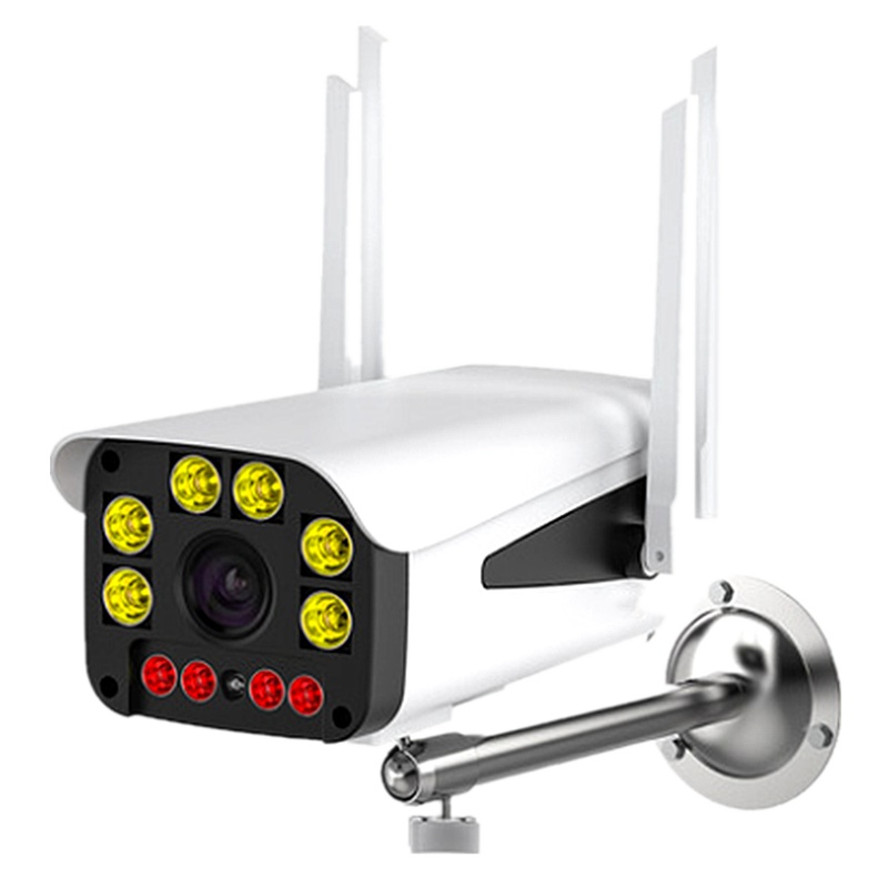 室外摄像头无线wifi可连手机远程(32G内存)家庭高清夜视户外套装家用监控16灯固定支架
