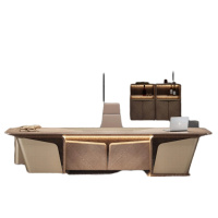 欧宝美 轻奢现代老板办公桌办公家具