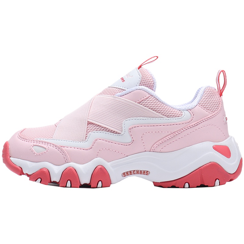 斯凯奇女童熊猫鞋粉色一脚蹬时尚舒适休闲运动鞋996455L 996455L/PNK粉红色