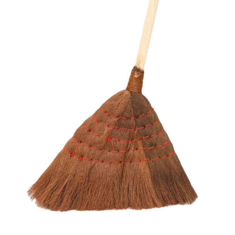 新家用棕扫把老式扫帚学校工厂车间单个户外耐用鬃毛扫把实木结实软