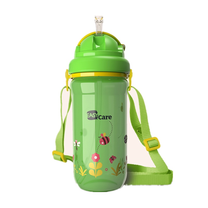 伊斯卡尔(Easy Care)儿童水杯宝宝学饮杯喝水杯幼儿园学生水壶吸管杯380ml