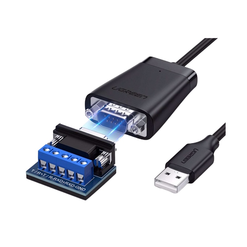 绿联 USB转RS422/485转换器 九针串口数据线电脑转接线 DMS