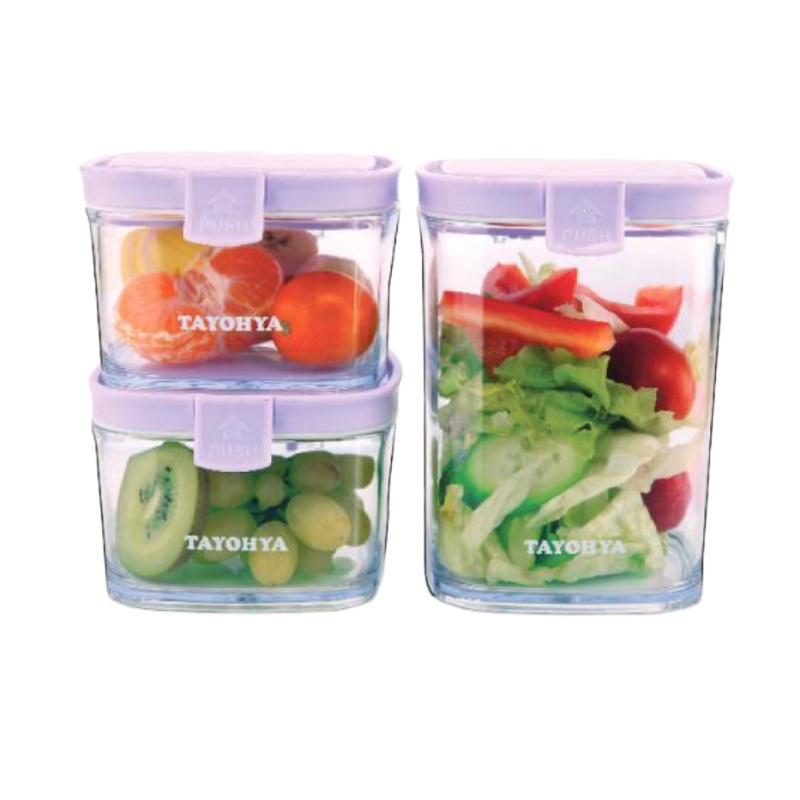 诚信达 密封罐三件套密封罐塑料五谷杂粮收纳盒厨房收纳盒