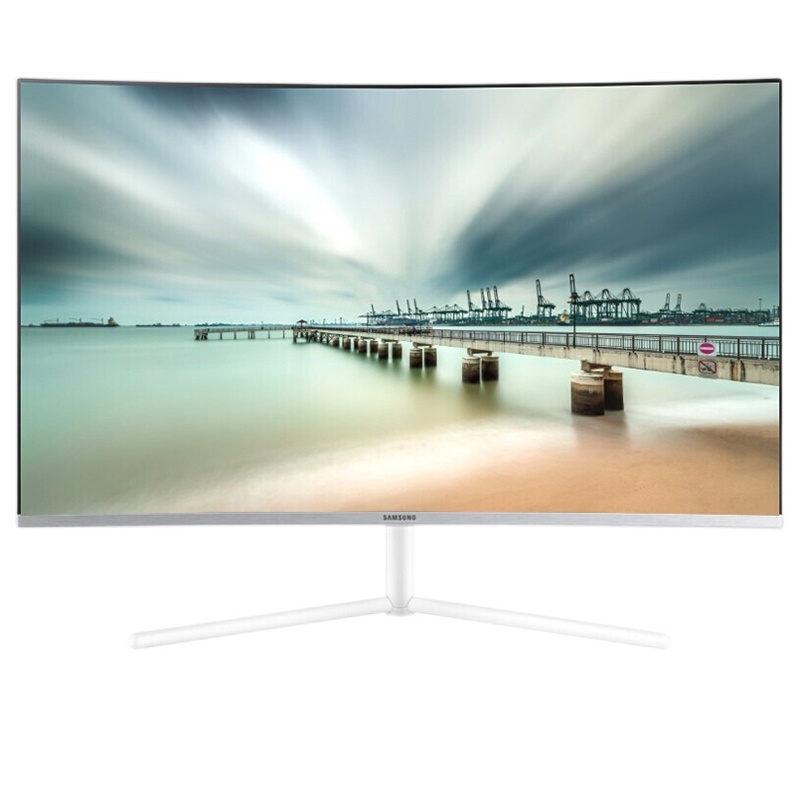 三星(SAMSUNG)U32R591CWC 31.5英寸4K 1500R曲率 爱眼不闪屏10.7亿专业色数纯净辉月白曲面电脑显示器(HDMI+DP接口)