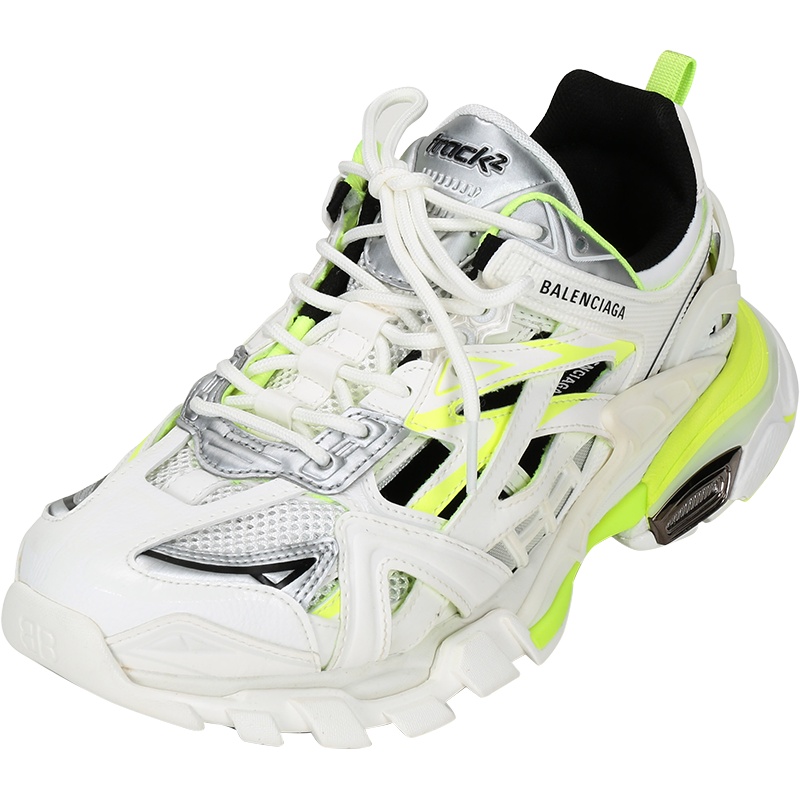 巴黎世家 BALENCIAGA 男士聚氨酯/聚酯纤维网眼Track.2系带运动鞋 568614 W2GN3