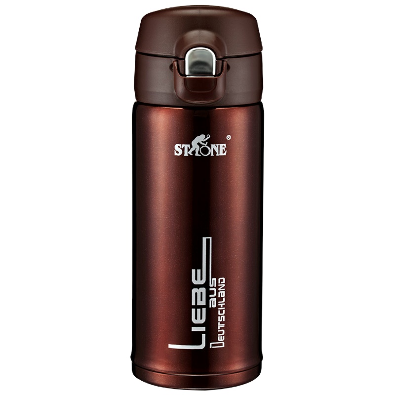 司顿(STONE)弹盖保温杯STY072G 480ml 枣红色