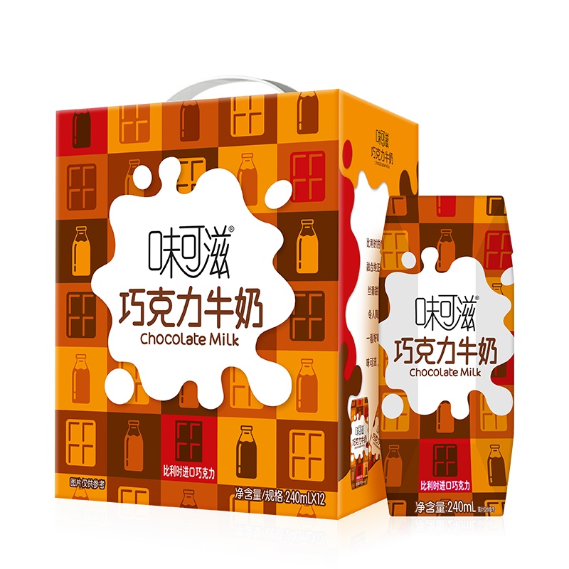 伊利 味可滋牛奶巧克力口味 240ml*12