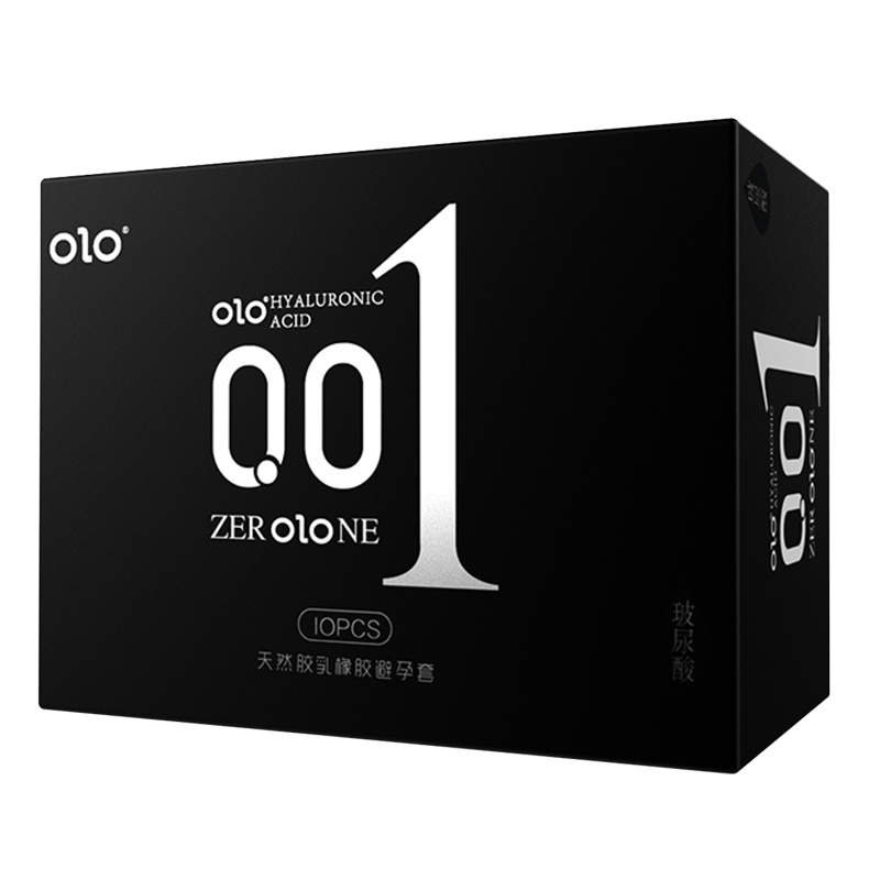 我乐OLO玻尿酸避孕套10只装 男用0.01超薄款型安全套 大颗粒丝薄保险套男性系列热感润滑套子成人情趣性用品计生用品