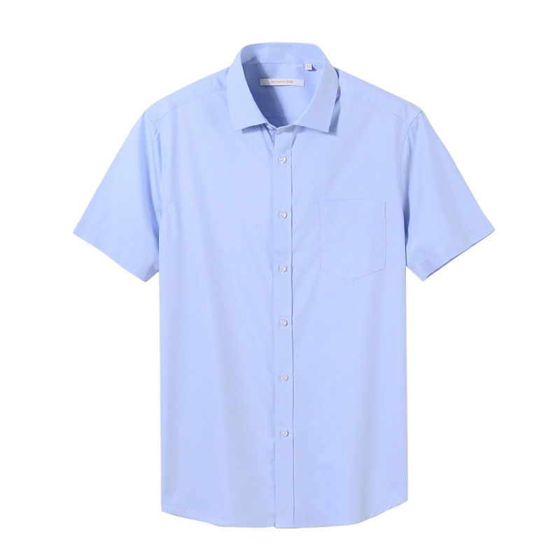 罗蒙夏季短袖白衬衫男士商务休闲寸衫上班职业工正装韩版衬衣_WqCjG3