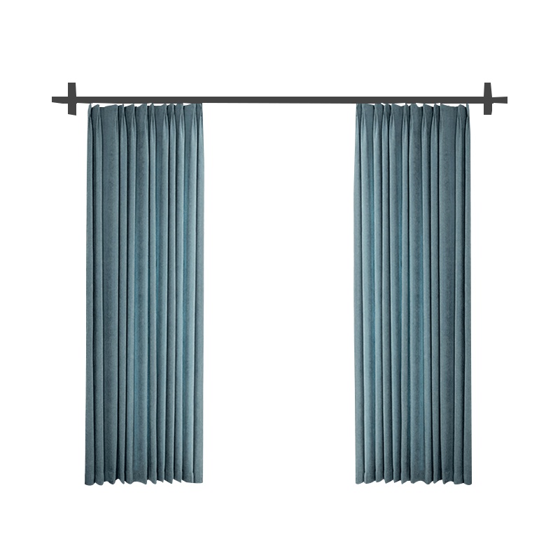 英仑风情 2021新款遮光窗帘北欧简约现代日系纹理挂钩窗帘加厚打孔窗帘飘窗客厅帘子遮阳布纯色轻奢卧室支持定制挂钩窗帘