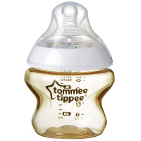 汤美星(Tommee Tippee)奶瓶00002 新生儿PPSU塑料奶瓶宽口径轻便耐摔150ml配慢流量奶嘴0个月以上