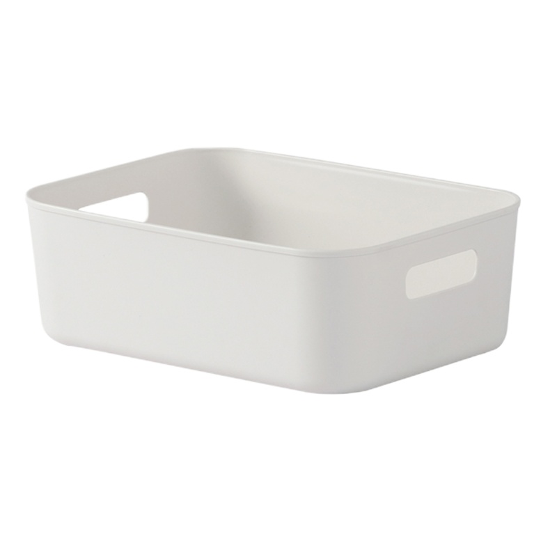 企购优品整理收纳篮塑料浴室厨房卫生间置物盒桌面杂物储物筐储物筐白色小号