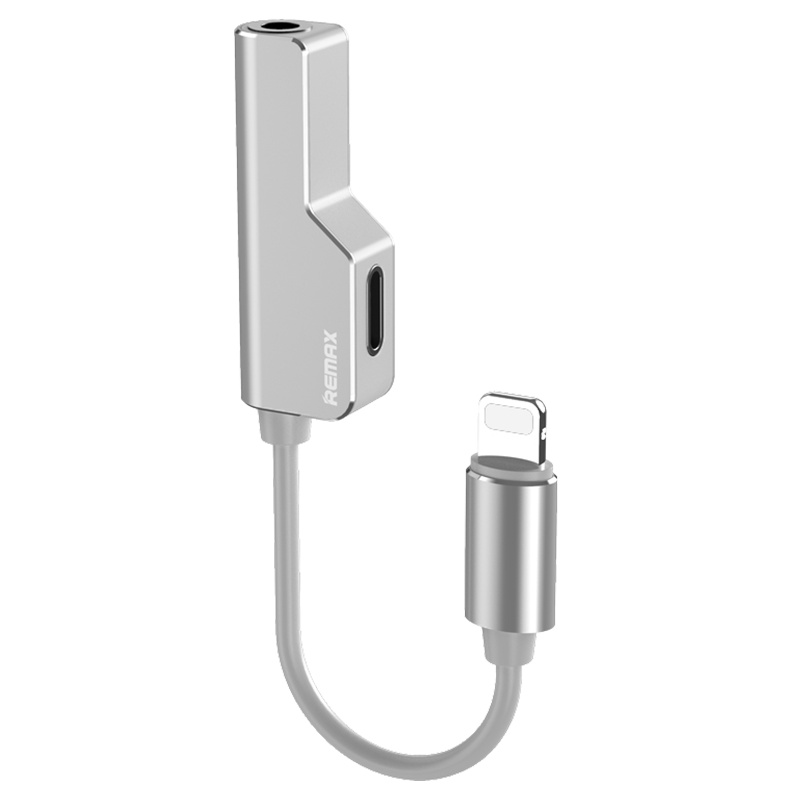 REMAX 乐享3.5Lt 音频转接线 iPhone 手机同时充电听歌 白色