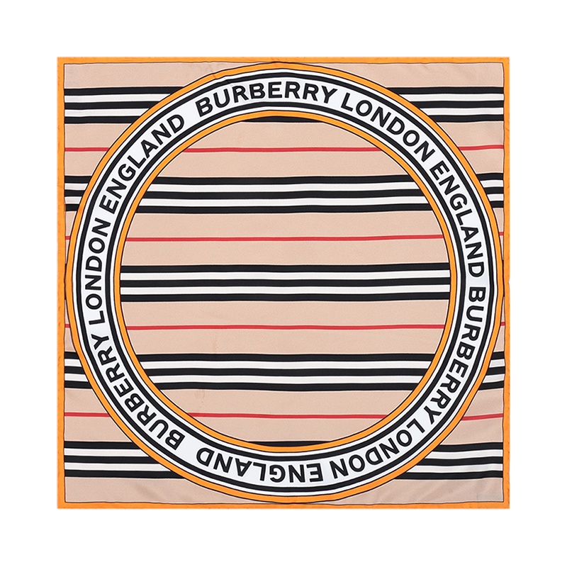 博柏利 BURBERRY 男女通用款桑蚕丝方巾丝巾围巾小号 80308951