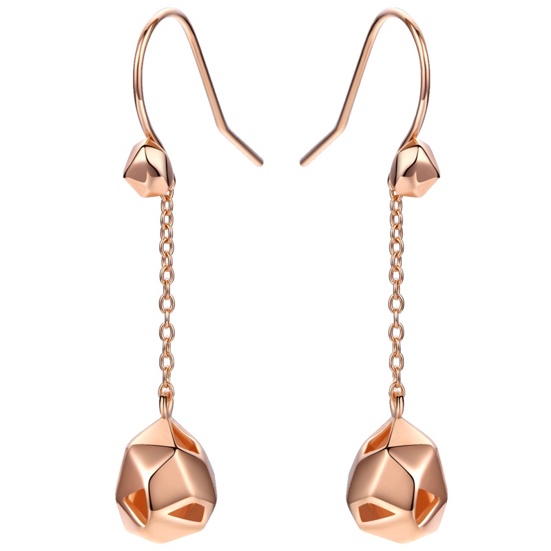 佰色传情S925银耳饰女车花耳钩网红简约冷淡风耳环