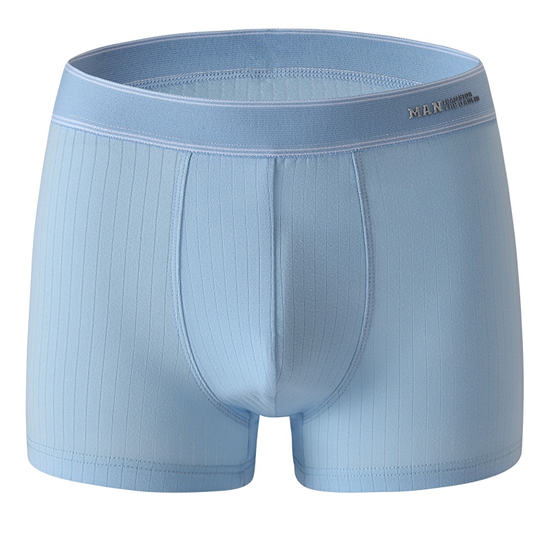 北极绒棉透气男士内裤男平角骚潮流个性青年简约纯色四角短裤头