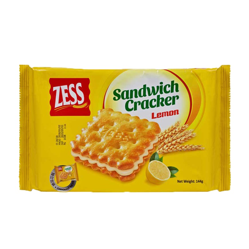 马来西亚进口杰思柠檬味夹心饼干144g 儿童早餐代餐点心办公室休闲零食