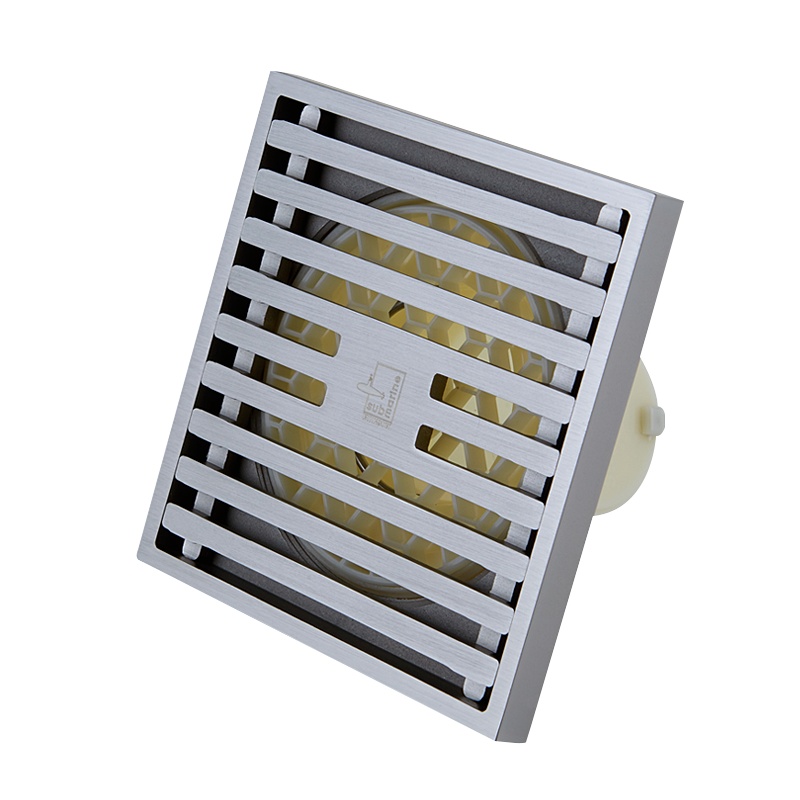 潜水艇(Submarine) LTK50-10自动密封式防臭地漏 亚银拉丝表面 标配新款防臭内芯