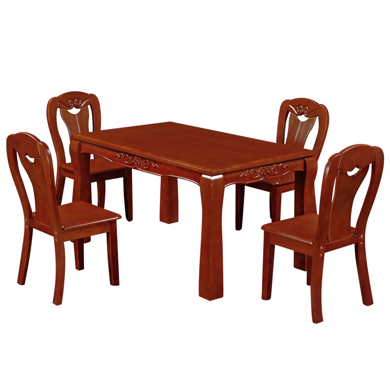 HiBoss实木餐桌椅组合橡木餐桌实木餐桌椅长方形饭桌餐桌