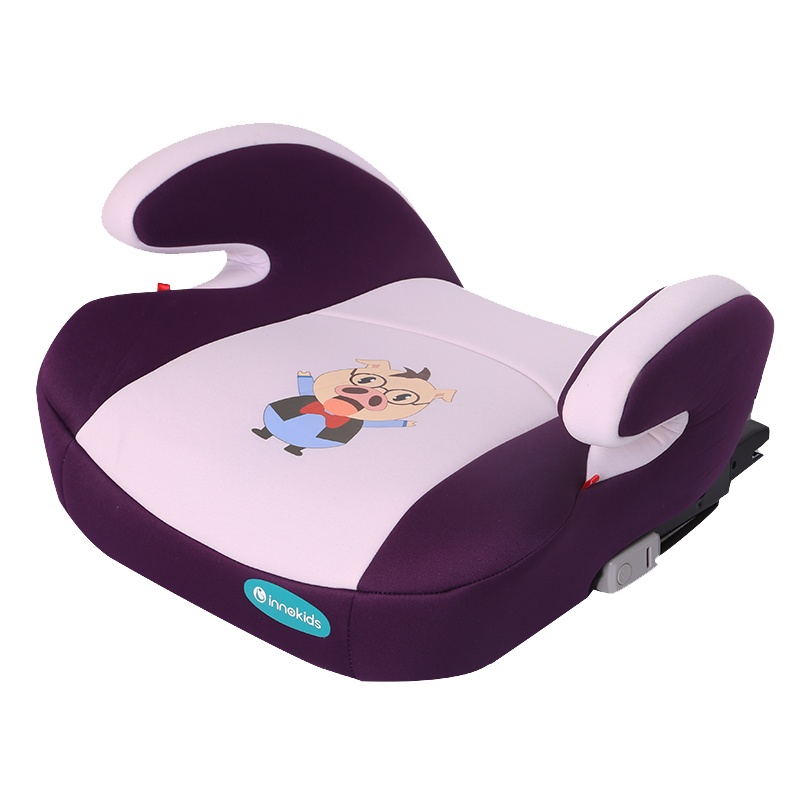 innokids汽车用儿童安全座椅增高垫3-12岁宝宝坐垫车载便携式坐垫ISOFIX硬接口3C 水晶紫