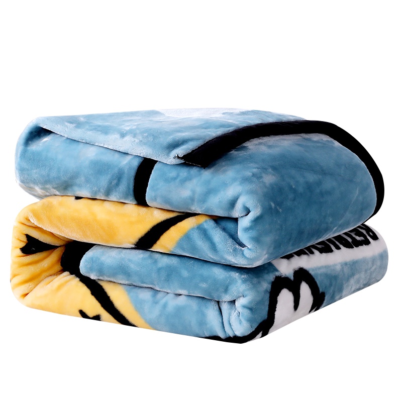 北极绒(Bejirog)家纺 拉舍尔双层卡通毛毯被子加厚双层秋冬季学生宿舍盖毯单双人珊瑚绒毯