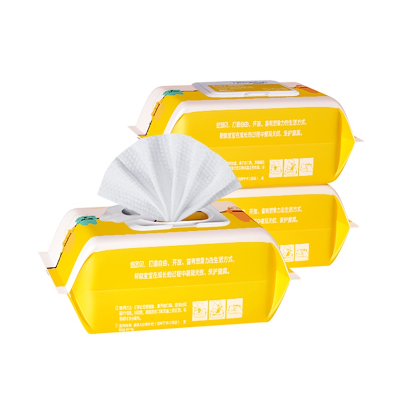 纽因贝 加厚湿巾宝宝湿纸巾新生婴幼儿手口屁专用 80抽*3包