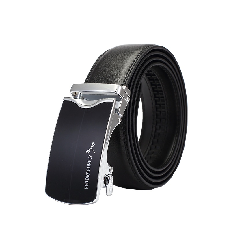红蜻蜓男皮带真皮自动扣腰带韩版潮休闲中年商务二层牛皮裤腰带5982B2027