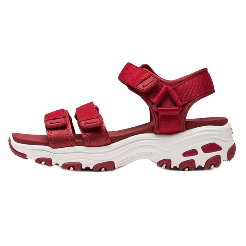 Skechers斯凯奇D'lites厚底增高熊猫凉鞋 魔术贴沙滩鞋女鞋31514