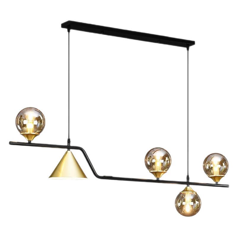 极简餐厅吊灯现代简约创意歺厅饭厅灯北欧轻奢茶室长条餐桌吧台灯