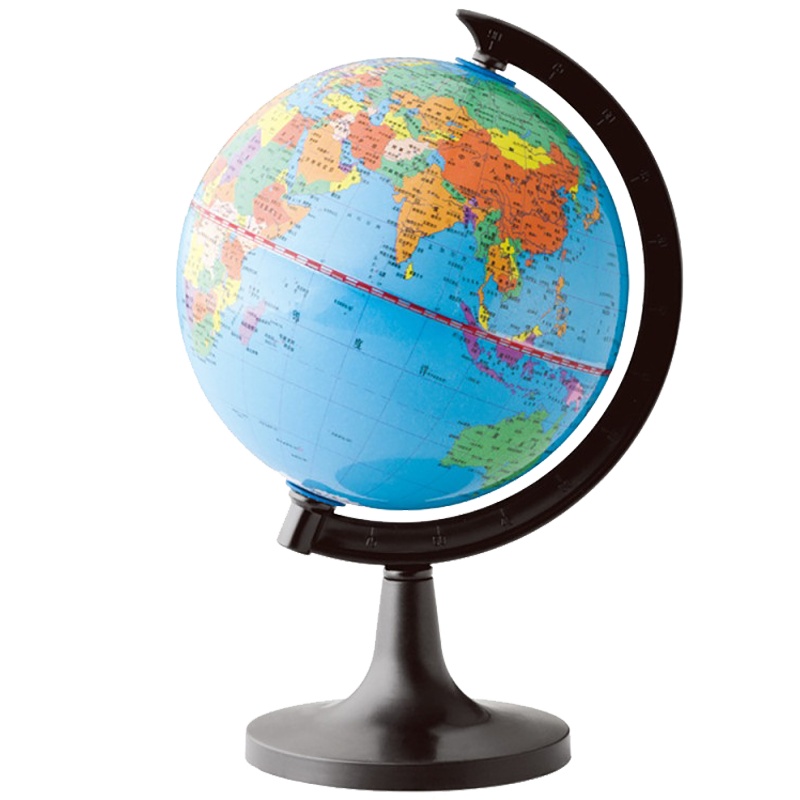 得力(deli)3032地球仪14.2cm彩色旋转桌面摆件初中物理教学仪器办公用品 教学实验室仪器