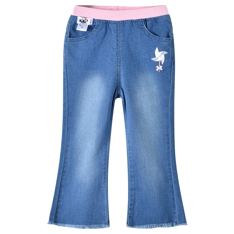 铅笔俱乐部童装2019秋装新款女童裤子女小童宝宝长裤儿童牛仔裤子