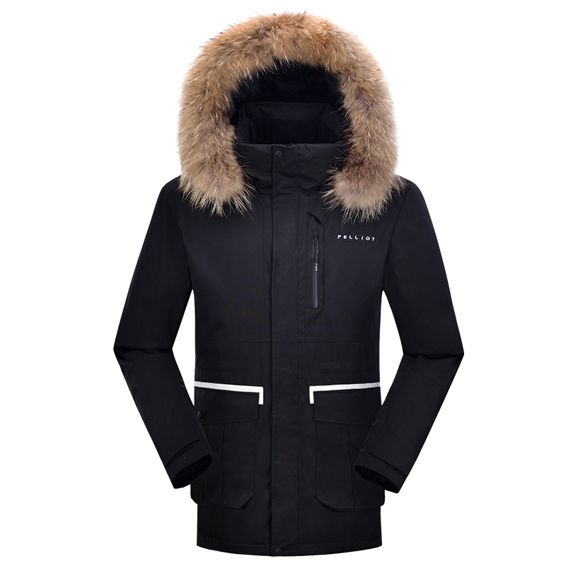 伯希和户外羽绒服女中长款透气羽绒衣连帽保暖透气耐磨防风防寒登山旅游上班羽绒外套