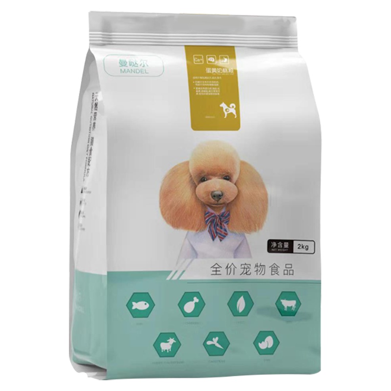 曼哒尔狗粮蛋黄奶糕粮2kg4斤通用粮美毛金毛泰迪拉布拉多哈士奇萨摩耶阿拉斯加柴犬比熊贵宾犬法斗大中小型犬专用干粮狗粮