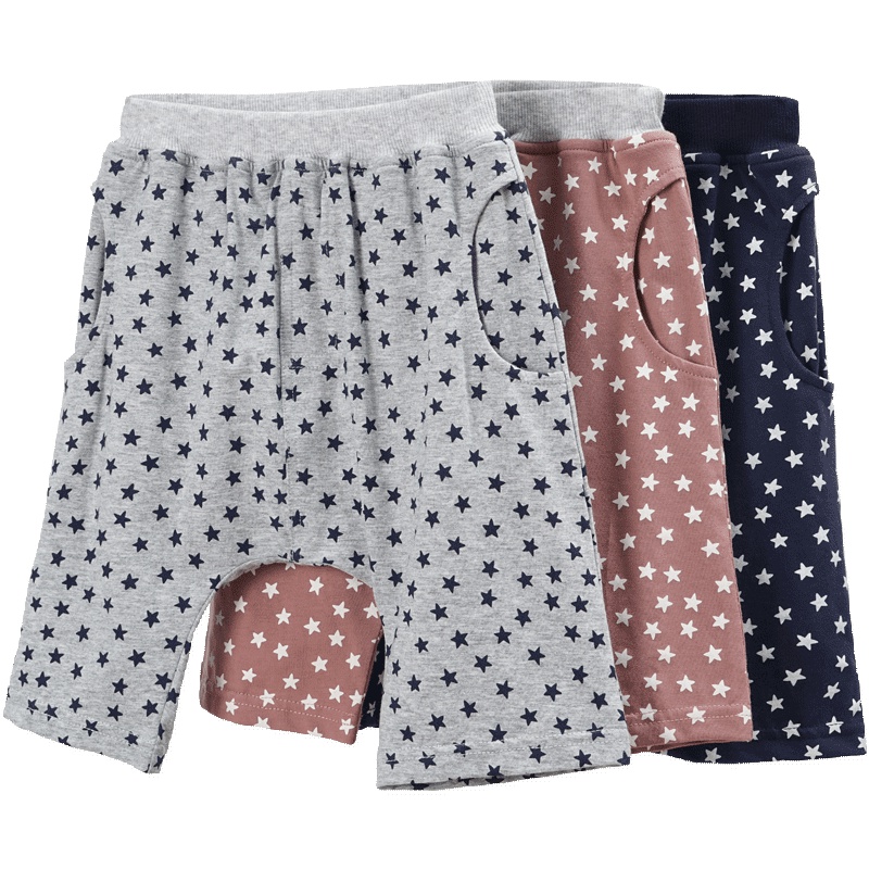 婴姿坊男童夏季夏季印花星星斑点短裤 韩版 休闲