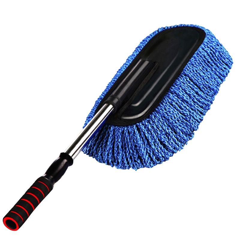 冰禹 BYJZ-2023 汽车用除尘掸子 蓝色蜡拖擦车拖把 洗车软毛刷车刷子 手动清洁工具