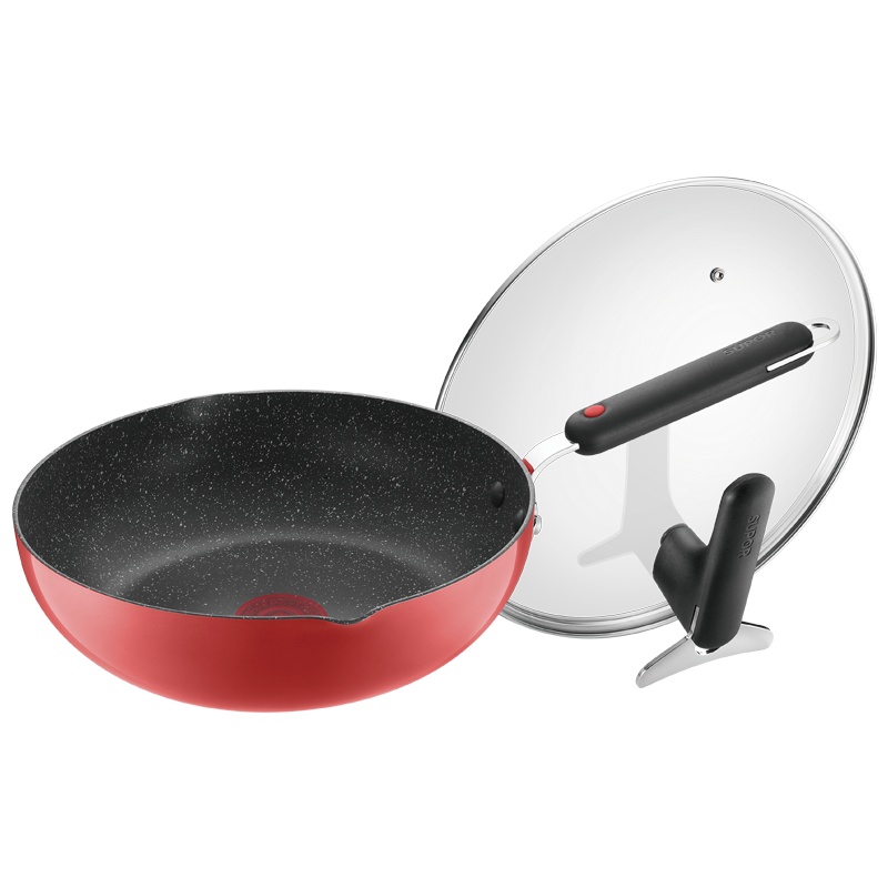 苏泊尔不粘煎锅火红点Bingo系列家用多功能炒菜锅电磁炉煤气灶适用EJ28RCP-02-R