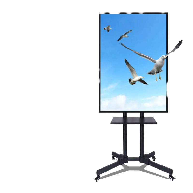 移动C款-无托盘-32-65寸 通用液晶电视挂架电视移动推车支架落地式可调旋转移动底座支架