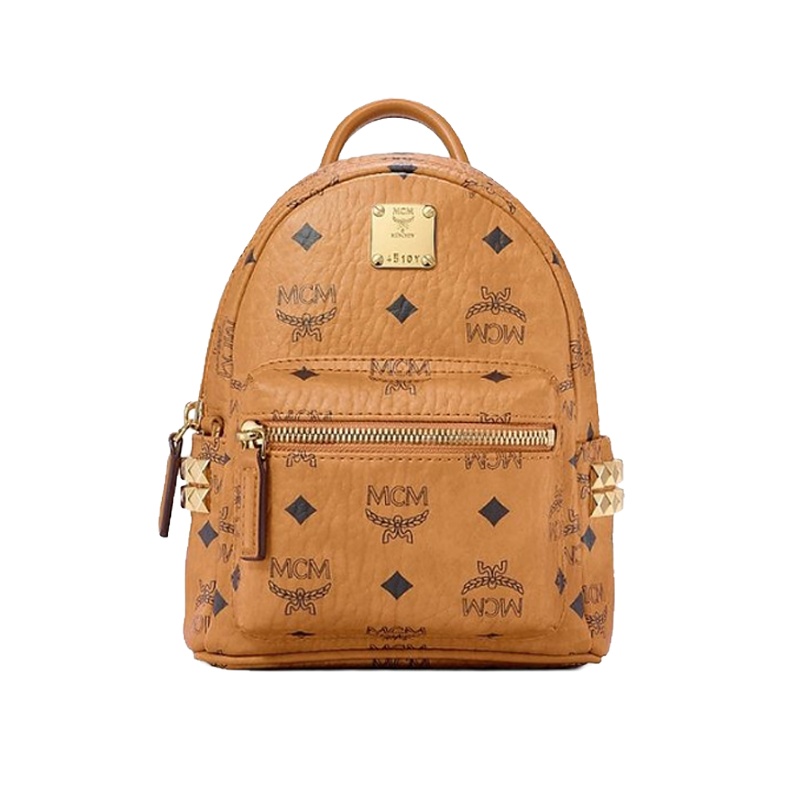 MCMStark-Bebe-Boo-Visetos侧饰铆钉双肩背包 女MMKAAVE13CO001