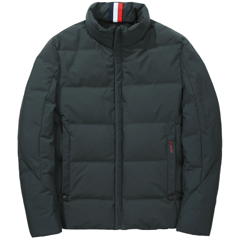 千纸鹤短款加热羽绒服男冬季新款韩版休闲男士连帽外套60263