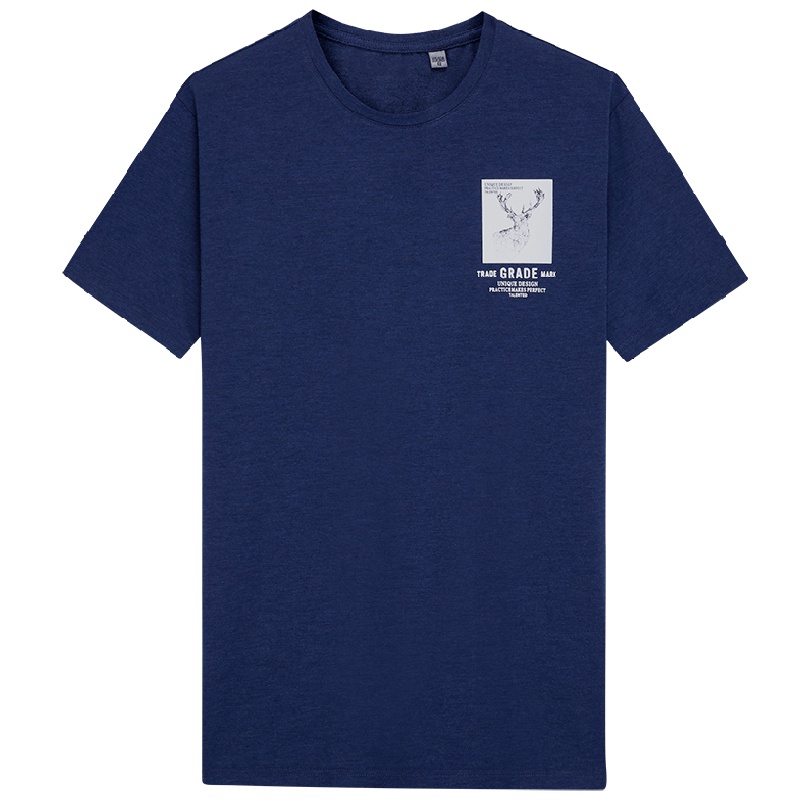 HODO红豆男装男士夏季短袖时尚休闲舒适圆领短袖T恤男