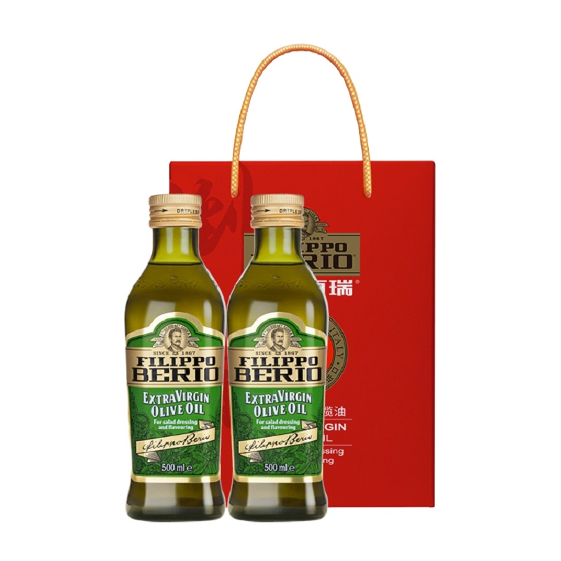 FILIPPD BERIO(翡丽百瑞)意大利原装进口 特级初榨橄榄油500ml*2礼盒装